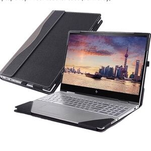 Laptop Sleeve Drop-Proof Case for HP ZBook Firefly PU Leather GRAY